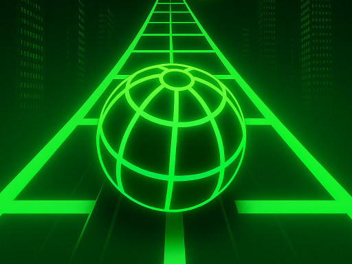 Neon Ball Slope online game screenshot